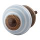 Turquoise Striped Small Ceramic Drawer Knobs Online 